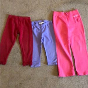 3-pc bundle of capris & sweatpants all size 4/4T